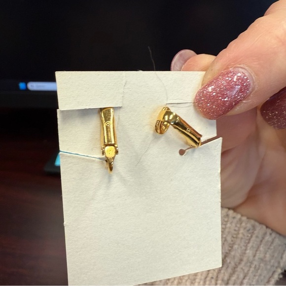 Avon “showstopper” Goldtone and Crystal drop clip Earrings. NIB 1989 vintage - Picture 5 of 5